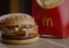 A screengrab of the McPlant burger available in the U.K.