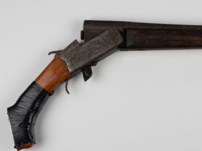 Peel Regional Police seized this shotgun while executing a warrant.