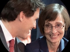 Prime Minister Justin Trudeau, left, and Suzy Kies in her profile picture on LinkedIn.