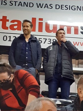 Wrexham team owners Ryan Reynolds and Rob McElhenney bring star power to the game. TWITTER