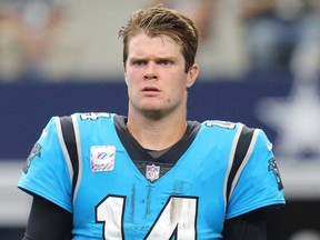 Carolina Panthers quarterback Sam Darnold.