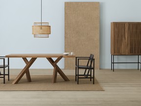 Classic Japandi style: dining room set up by Mobilia. SUPPLIED