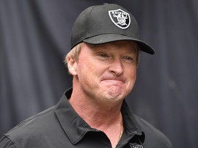 Jon Gruden has resigned as head coach of the Las Vegas Raiders.
