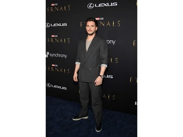 Kit Harington arrives for the world premiere of Marvel Studios' Eternals at the El Capitan Theatre in Hollywood on Oct. 18, 2021.