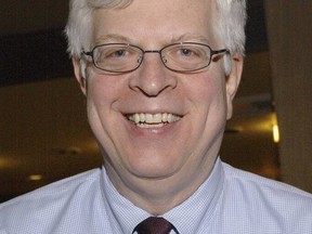 Radio host Dennis Prager attends the reception at Universal's Screening of "Inside Deep Throat" at the ArcLight Theater on February 3, 2005 in Hollywood.