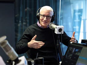 Anderson Cooper visits 'Andy Cohen Live' on SiriusXM's Radio Andy, live from the SiriusXM Studios on Sept. 22, 2021 in New York City.