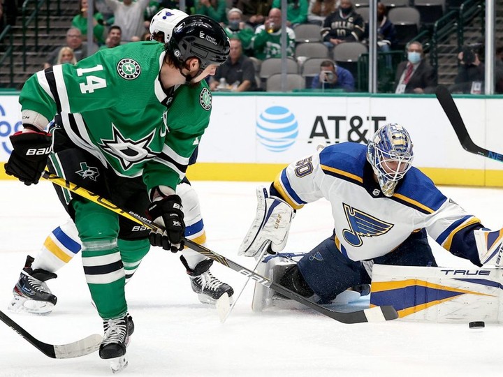  St. Louis Blues netminder Jordan Binnington, who won a Stanley Cup in 2019, could be one of the top options to be the starting goalie at the Beijing Games. GETTY IMAGES