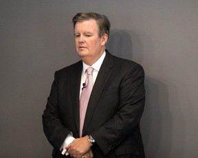 Edward Rogers attends Rogers’s AGM in Toronto on Thursday, April 18, 2019.