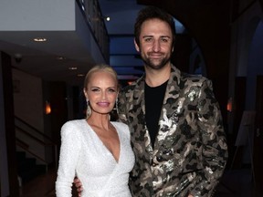Kristin Chenoweth and Josh Bryant attend the 2021 Hudson River Park Gala at Pier Sixty at Chelsea Piers in New York City, Oct. 7, 2021.