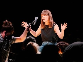 Feist, seen here during her recent Multitudes concert in Hamburg, Germany, is currently performing two shows a night for 10 nights at Meridian Hall in Toronto until Oct. 30.