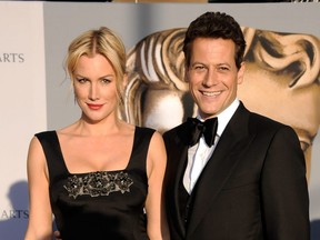Alice Evans and Ioan Gruffudd arrive at the BAFTA Brits To Watch event held at the Belasco Theatre in Los Angeles, July 9, 2011.