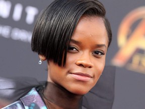 Letitia Wright attends the world premiere of "Avengers: Infinity War" in Hollywood, Calif., April 23, 2018.