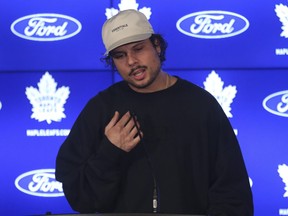 Toronto Maple Leafs star Auston Matthews says he will shave his moustache if he raises enough money for charity.
