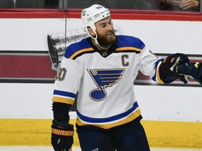 The Blues will be without captain Ryan O'Reilly for at least the next four games following a positive COVID-19 test, Tuesday, Oct. 26, 2021.