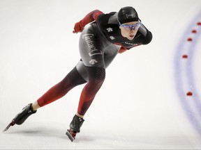 Canada’s long track speed skater Ivanie Blondin and teammates are getting in their laps Olympic Oval in Calgary these days.