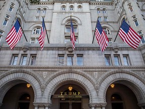 In this file photo taken on October 26, 2016 The Trump International Hotel, Washington is pictured before its grand opening in Washington, DC.