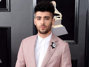 Recording artist Zayn Malik attends the 60th Annual Grammy Awards at Madison Square Garden in New York City, Jan. 28, 2018.