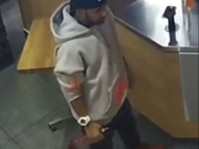 Investigators need help identifying this man, who is suspected of sexually assaulting a woman in Toronto's west end on Thursday, Oct. 21, 2021.