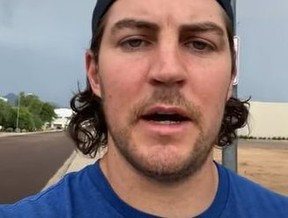 Screenshot of Dodgers ace Trevor Bauer breaking his silence over ominous sexual statements in a video posted to YouTube.
