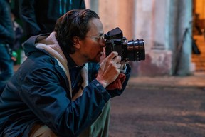 Director Cary Fukunaga on the set of No Time to Die.
