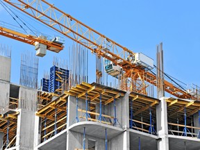 Crane and construction site.