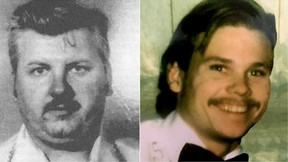 Serial killer John Wayne Gacy, left, and victim Francis Wayne Alexander.
