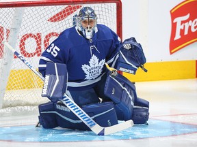 Petr Mrazek has as many starts for the Maple Leafs as he's had injuries since signing as a free agent in the off-season.