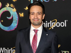 Songwriter Lin-Manuel Miranda attends the world premiere of Walt Disney Animation Studios' Encanto at El Capitan Theatre in Hollywood on Nov. 3, 2021.