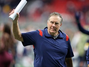 Head coach Bill Belichick at the New England Patriots are on a five game winning streak.