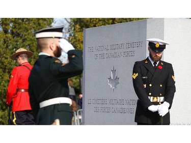 Remembrance Day ceremonies at the National Military Cemetery at the Beechwood Cemetery in Ottawa, Nov. 11, 2021.