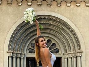 Cris Galera at her wedding to herself.