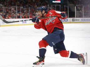 Capitals’ Alex Ovechkin has 11 goals in 12 games this season. He has 741 for his career and needs 153 more to catch Wayne Gretzky.