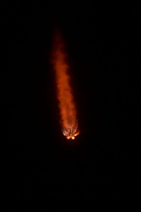In this handout image courtesy of NASA released on November 23, 2021, the SpaceX Falcon 9 rocket launches with the Double Asteroid Redirection Test, or DART, spacecraft onboard. (Photo by BILL INGALLS/NASA/AFP via Getty Images)