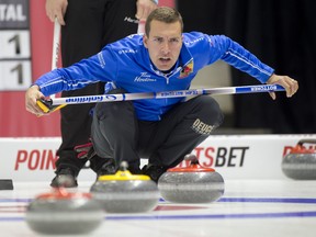 Skip Brendan Bottcher looks on during Draw 4 against Team Horgan.