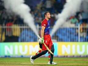 Jos Buttler, England’s wicket-keeper lit up the skies with a century against Sri Lanka to pilot England into in the next round of the Twenty20 World Cup. Getty Images