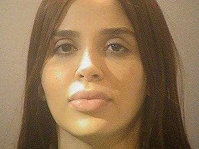 Emma Coronel Aispuro, the wife of Mexican drug kingpin Joaquin "El Chapo" Guzman, poses in a booking photograph from the Alexandria Sheriff's Office in Alexandria, Va., obtained on Feb. 23, 2021.