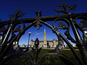 The Centre Block of Parliament Hill is pictured in Ottawa on Monday, Nov. 22, 2021.