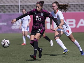 Women's International Match
27 November 2021 - Ciudad Mexico, DF, MEX
Canada Soccer by Mexsport

Jordyn Huitema v Yamilé Franco