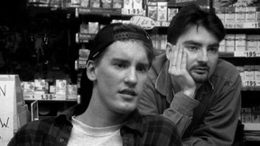 Jeff Anderson (Randal) and Brian O’Halloran (Dante) in a scene from Clerks.