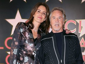 Kelley Phleger and Don Johnson arrive at Gucci Love Parade on Nov. 2, 2021 in Los Angeles, Calif.