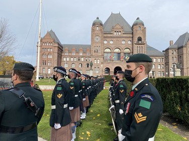 The Honour Guard at Queen’s Park for the Remembrance Day ceremony on Nov. 11, 2021.