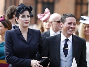 Liv Tyler and her partner Dave Gardner attend the wedding of Britain's Princess Eugenie of York to Jack Brooksbank at St. George's Chapel, Windsor Castle, in Windsor, on Oct. 12, 2018.