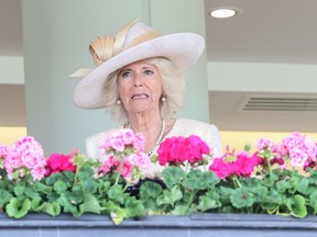 Camilla, Duchess of Cornwall, attends Royal Ascot 2021 at Ascot Racecourse on June 16, 2021 in Ascot, England.