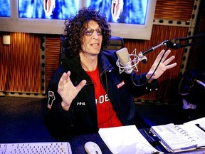 Radio talk show host Howard Stern during his show on Sirius Satellite Radio in New York City.