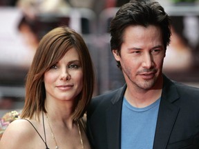 Actors Keanu Reeves and Sandra Bullock arrive for the U.K. premiere of the film 'The Lake House' in Leicester Square in London, June 19, 2006.