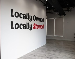 Wall art inside MaryJanes Cannabis in Toronto