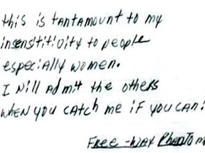 A letter from the "Free-Way Phantom."