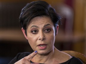 Lawyer Marie Henein, representing Vice-Admiral Mark Norman, speaks during a press conference in Ottawa on May 8, 2019.