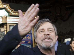 In this file photo taken on March 8, 2018 actor Mark Hamill is honoured with a star on the Hollywood Walk of Fame in Hollywood, California.