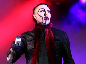 Marilyn Manson performs at the Molson Amphitheatre in Toronto, Aug. 4, 2015.